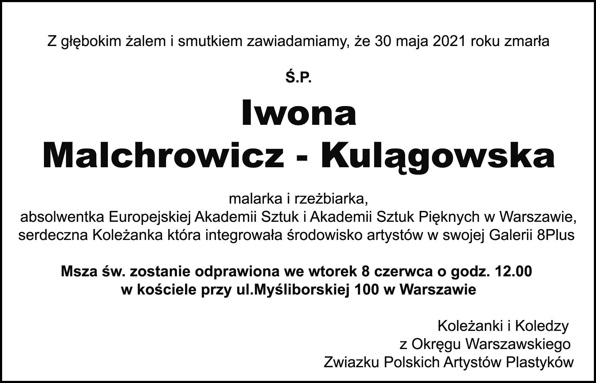 Iwona Malchrowicz Kulągowska